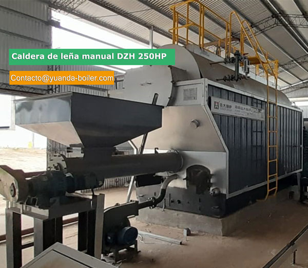 Caldera de cascara y lena modelo DZH de 4 ton en Argentina