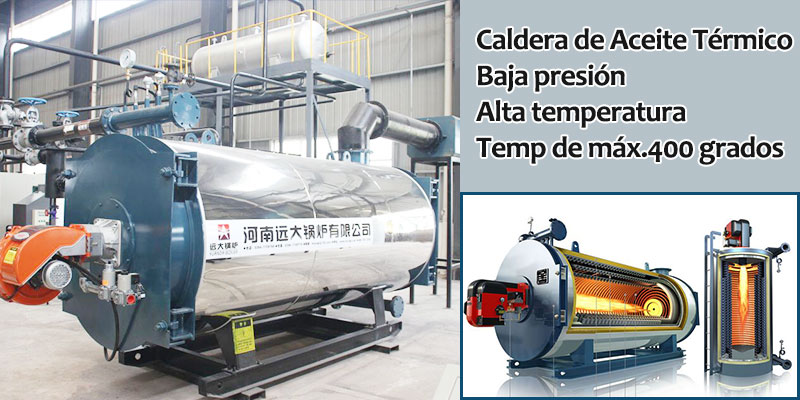 Caldera para aceite termico y sistema